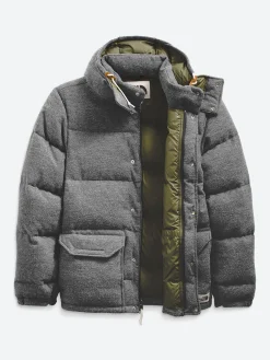 Discount - M Sierra Down Wool Parka in Dark Grey/Heather/Burnt Olive Outerwear