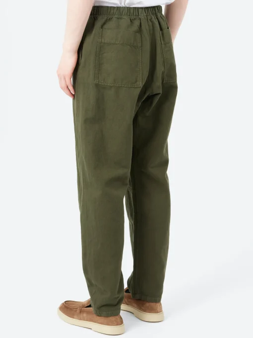 Best - Alfie Herringbone Trousers in Dark Moss Pants