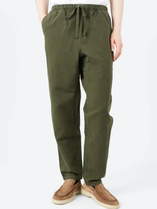 Best - Alfie Herringbone Trousers in Dark Moss Pants