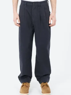 Clearance - Bill Wide Leg Trousers in Dark Navy Pants
