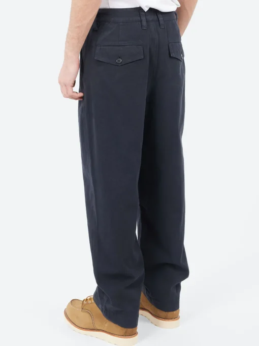 Clearance - Bill Wide Leg Trousers in Dark Navy Pants
