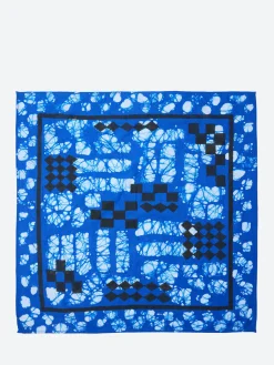 New - Block Print Batik Bandana in Azurute Blue Women Belts | Overalls & Jumpsuits