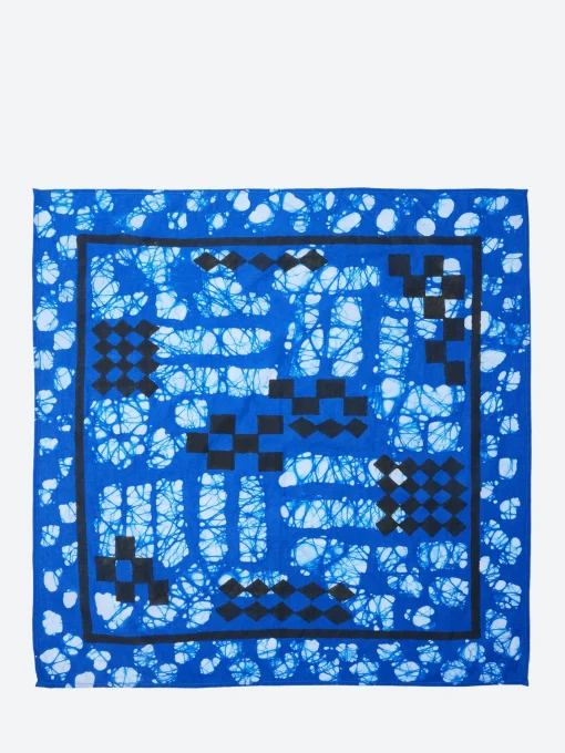 New - Block Print Batik Bandana in Azurute Blue Women Belts | Overalls & Jumpsuits