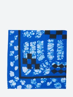 New - Block Print Batik Bandana in Azurute Blue Women Belts | Overalls & Jumpsuits