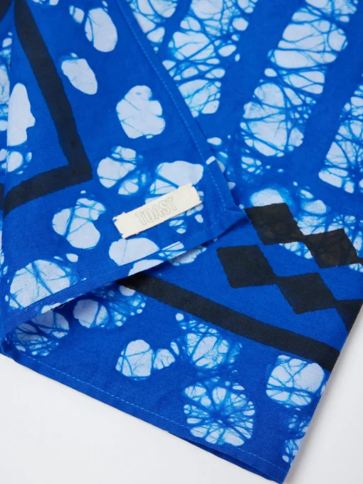 New - Block Print Batik Bandana in Azurute Blue Women Belts | Overalls & Jumpsuits