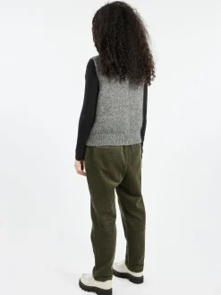 Online - Button Through Tank in Grey Melange Women Tops & Blouses | Knitwear