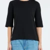 Discount - Cleo Tee in Carbon Black Women Tops & Blouses | T-Shirts
