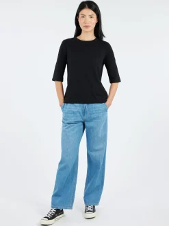 Discount - Cleo Tee in Carbon Black Women Tops & Blouses | T-Shirts