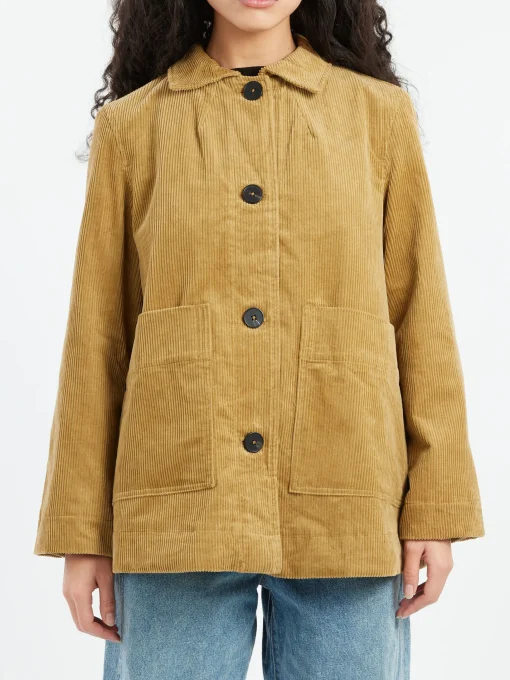 Hot - Cord Jacket in Golden Sand Women Outerwear