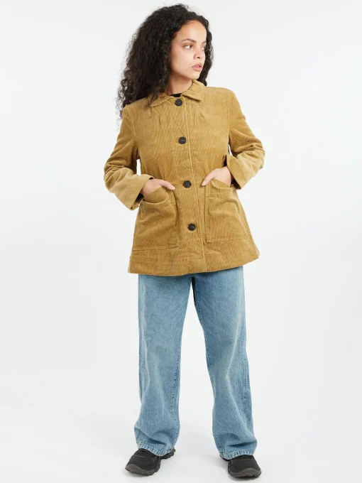 Hot - Cord Jacket in Golden Sand Women Outerwear