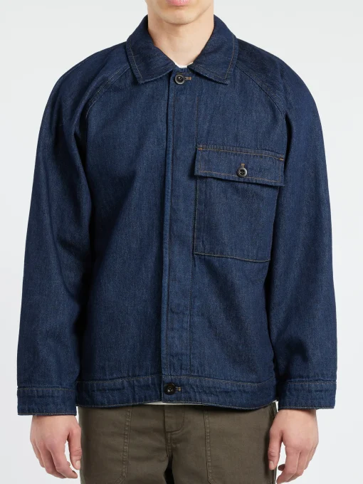 Fashion - Cotton Hemp Denim Jacket in Outerwear