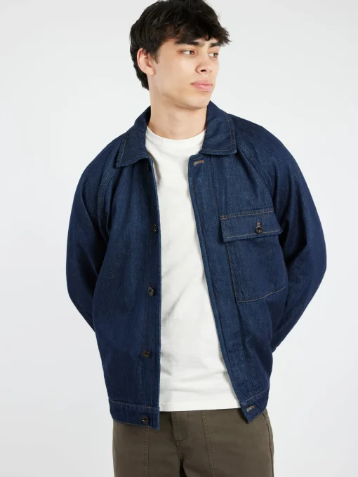 Fashion - Cotton Hemp Denim Jacket in Outerwear