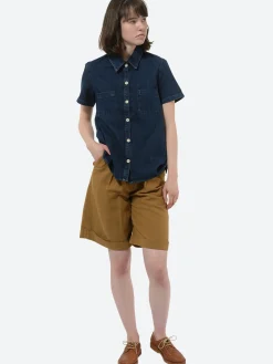 Fashion - Cotton Linen Twill Short in Women Shorts