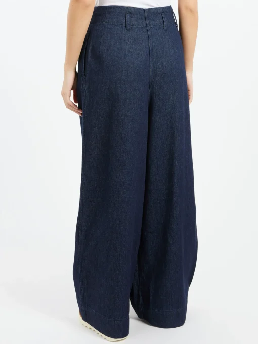 Clearance - Denim Wide Leg Trousers in Women Pants | Denim