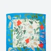 Hot - Foliage Print Bandana in Putty and Cornflower Women Belts