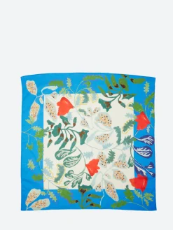 Hot - Foliage Print Bandana in Putty and Cornflower Women Belts