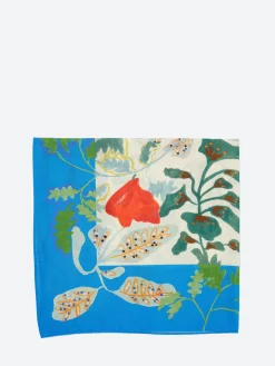 Hot - Foliage Print Bandana in Putty and Cornflower Women Belts