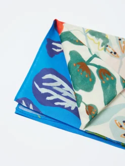 Hot - Foliage Print Bandana in Putty and Cornflower Women Belts
