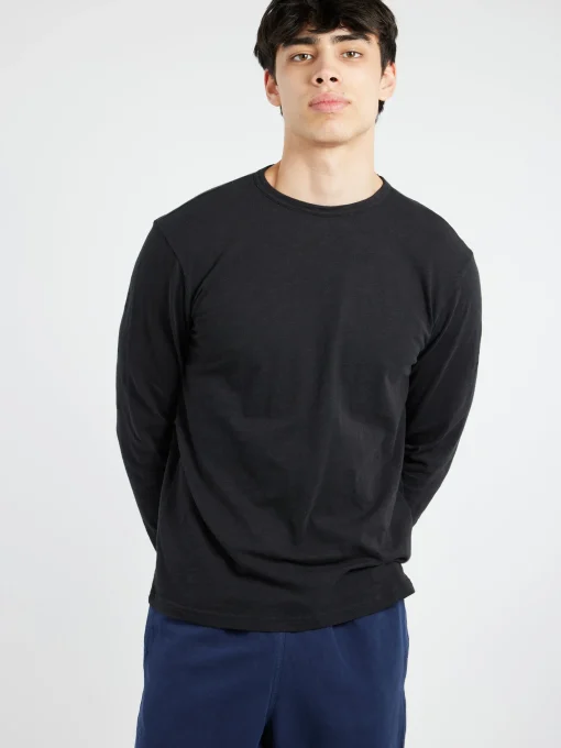 Online - Frank Long Sleeve Tee in Carbon Black T-Shirts