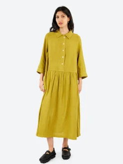 Clearance - Garment Dyed Linen Shirt Dress in Women Dresses