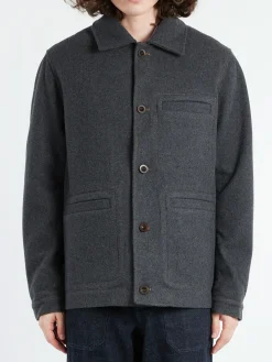 Outlet - Melton Wool Blend Chore Jacket in Outerwear