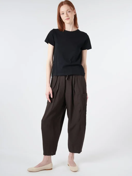 Online - Sadie Cotton Boy Tee in Carbon Black Women Tops & Blouses | T-Shirts