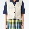 Online - Textured Knitted Waistc in Women Tops & Blouses | Knitwear
