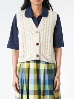 Online - Textured Knitted Waistc in Women Tops & Blouses | Knitwear