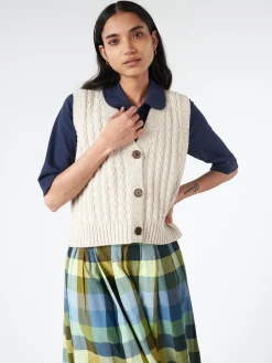 Online - Textured Knitted Waistc in Women Tops & Blouses | Knitwear