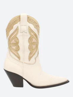 Clearance - 12371 in White and Beige Women Heels | Boots