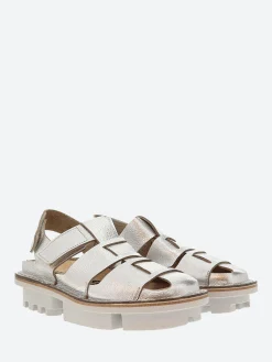 Hot - Closed Alliance in Nickle Lam (Silver) Women Overalls & Jumpsuits | Sandals