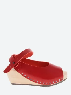 Discount - Wood Orinoco in Red Waw Women Sandals | Heels
