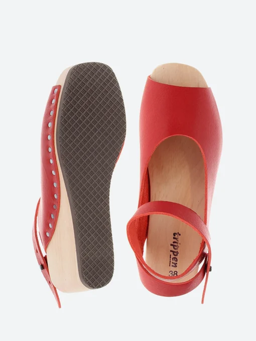 Discount - Wood Orinoco in Red Waw Women Sandals | Heels