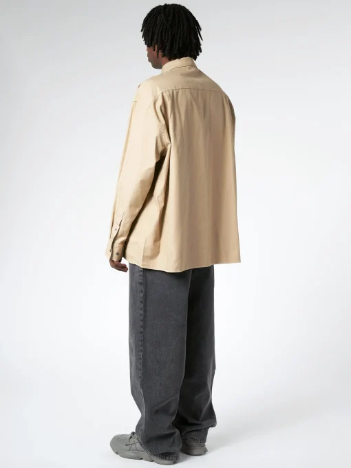 Best - Illusion Dyed Shirt in Sand Destroy Button-Ups