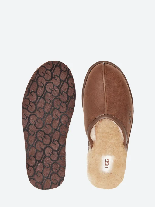 Fashion - Scuff Leather Slipper in Slippers