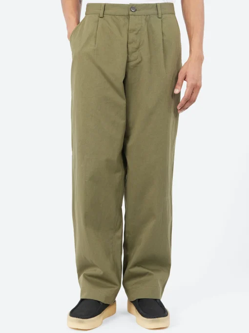 New - Duke Pant in Light Olive Pants