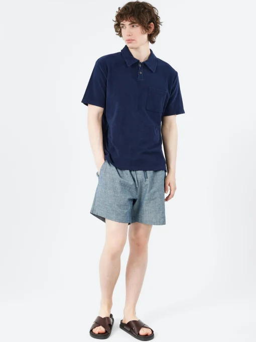 Sale - Newlyn Polo in Bright Navy Polos