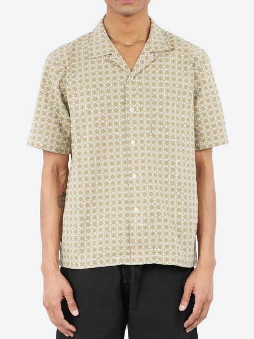Fashion - Road Shirt in Sand and White Rhodes Cotton Button-Ups