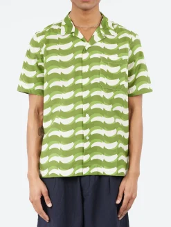New - Road Shirt in Geo Wave Print Button-Ups