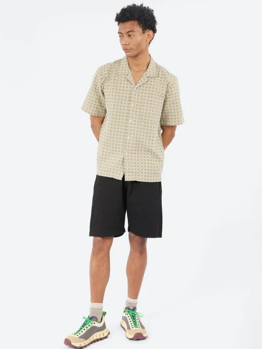 Fashion - Road Shirt in Sand and White Rhodes Cotton Button-Ups