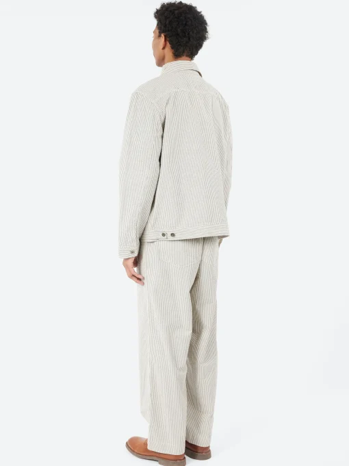 Hot - Trucker Jacket in Derby Stripe Outerwear