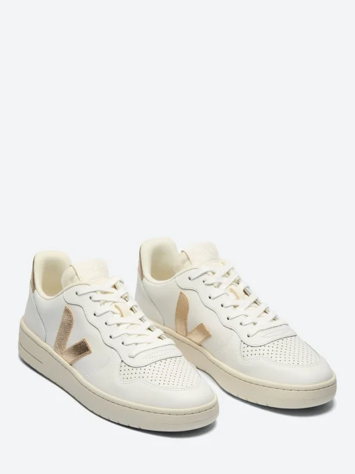 Best - V-10 Leather Extra White and Platine Women Mary Janes | Ballet Flats