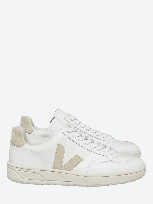 Best - V-12 Leather in White and Sable Women Sneakers | Overalls & Jumpsuits