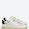 Hot - V-12 Stitch Leather in White and Khaki Sneakers