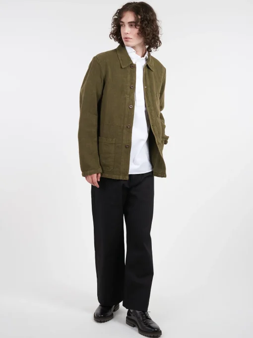 Outlet - 5C Short Workwear Jacket in Linen Outerwear