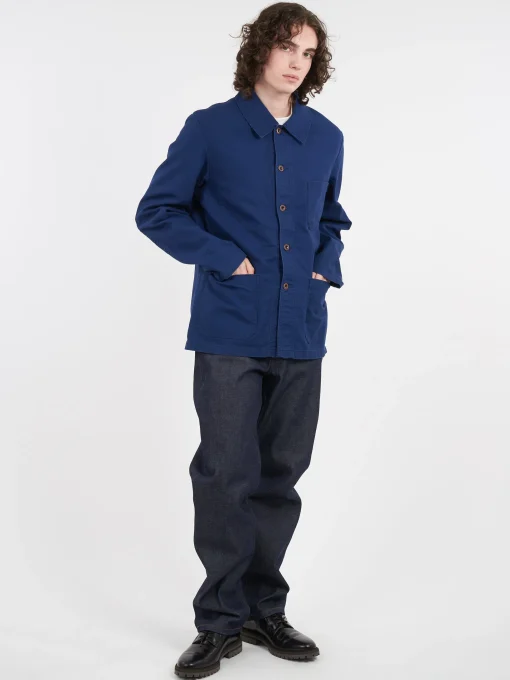 Clearance - 5C Short Workwear Jacket in Navy Outerwear
