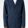 Fashion - Hopsack-Style Workwear Blazer in Navy Outerwear | Blazers