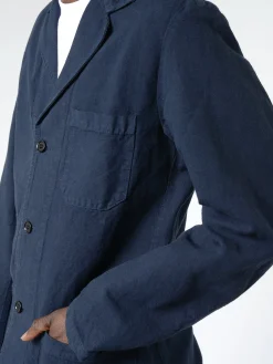 Fashion - Hopsack-Style Workwear Blazer in Navy Outerwear | Blazers