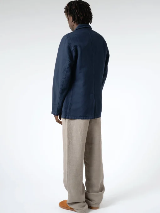 Fashion - Hopsack-Style Workwear Blazer in Navy Outerwear | Blazers
