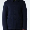Fashion - Thick Knitted Virgin Wool Melton Jacket in Outerwear